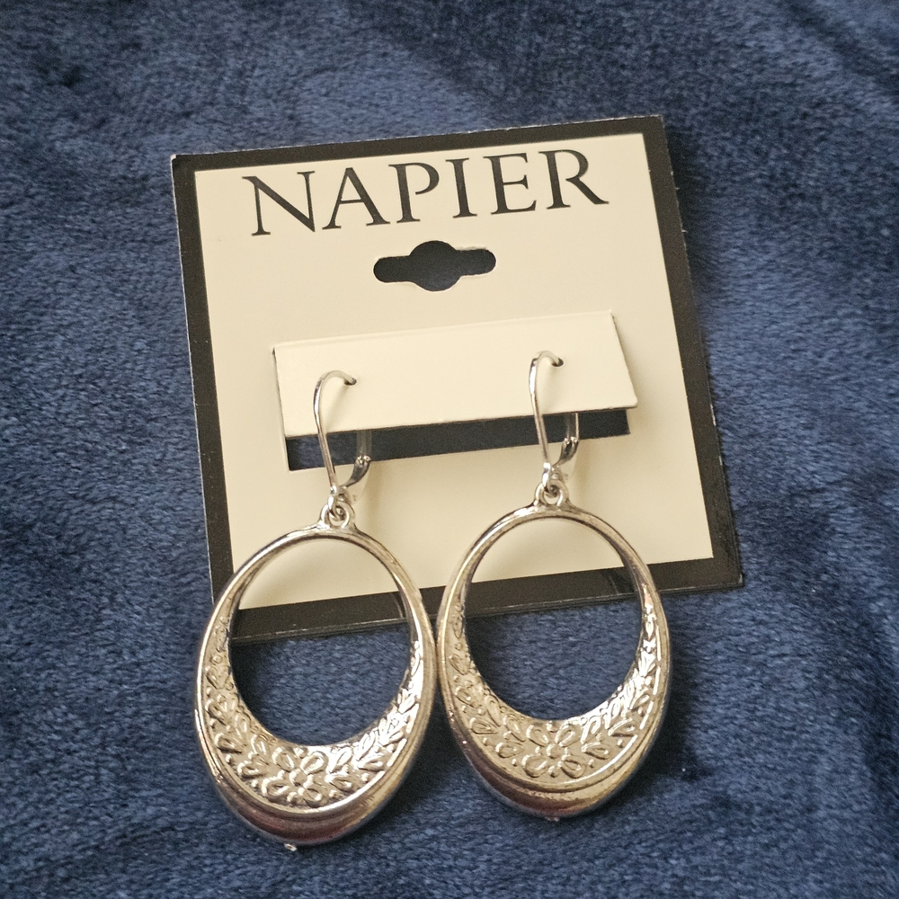 Napier Silver Hoop Earrings